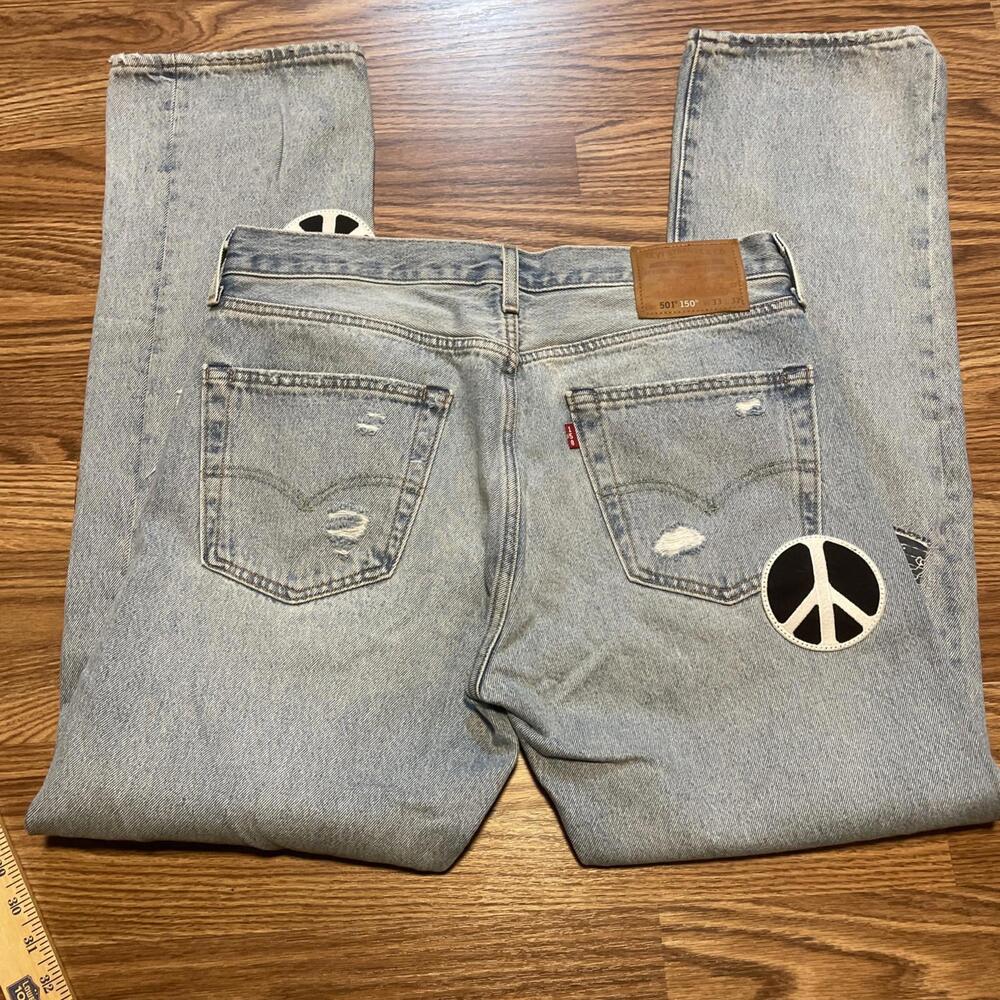 Levi’s 501 150th Anniversary Premium Patch Denim Jeans Men's Size 33x32 - Picture 5 of 6